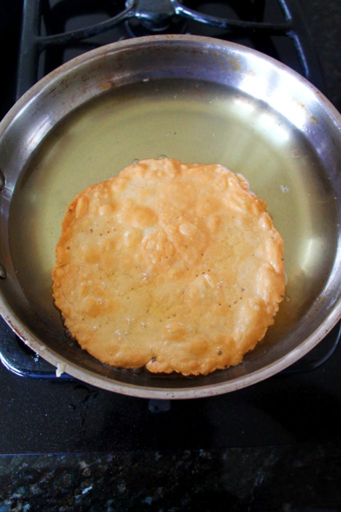 fry pakwan till crispy, golden in color