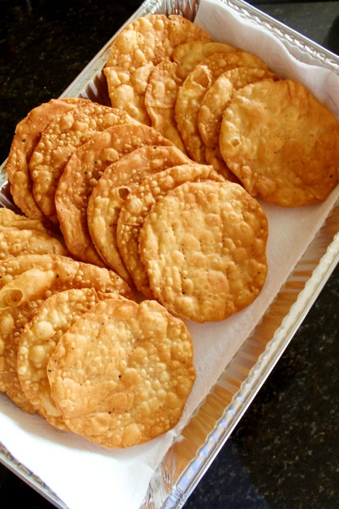 tray full of pakwan ready to enjoy with dal
