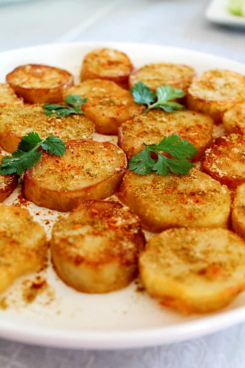 smashed potatoes with indian spices