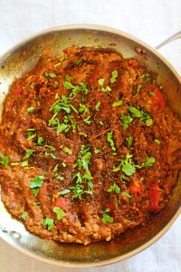garnish with fresh cilantro and serve