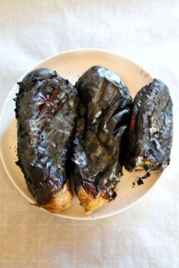 roasted eggplant and red bell pepper