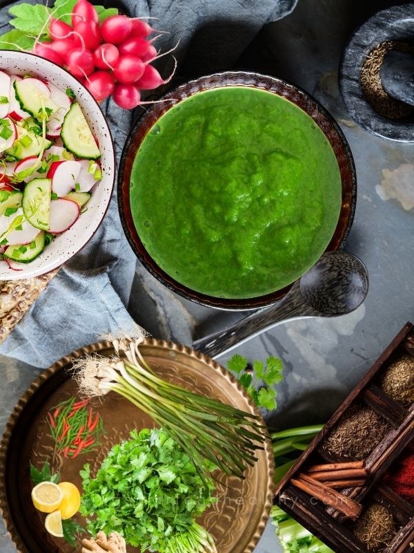 Green Garlic Cilantro Chutney