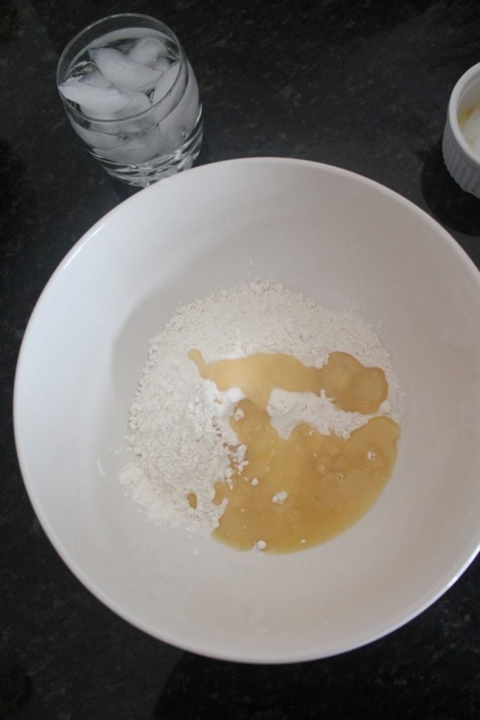add ghee to the gujiya dough