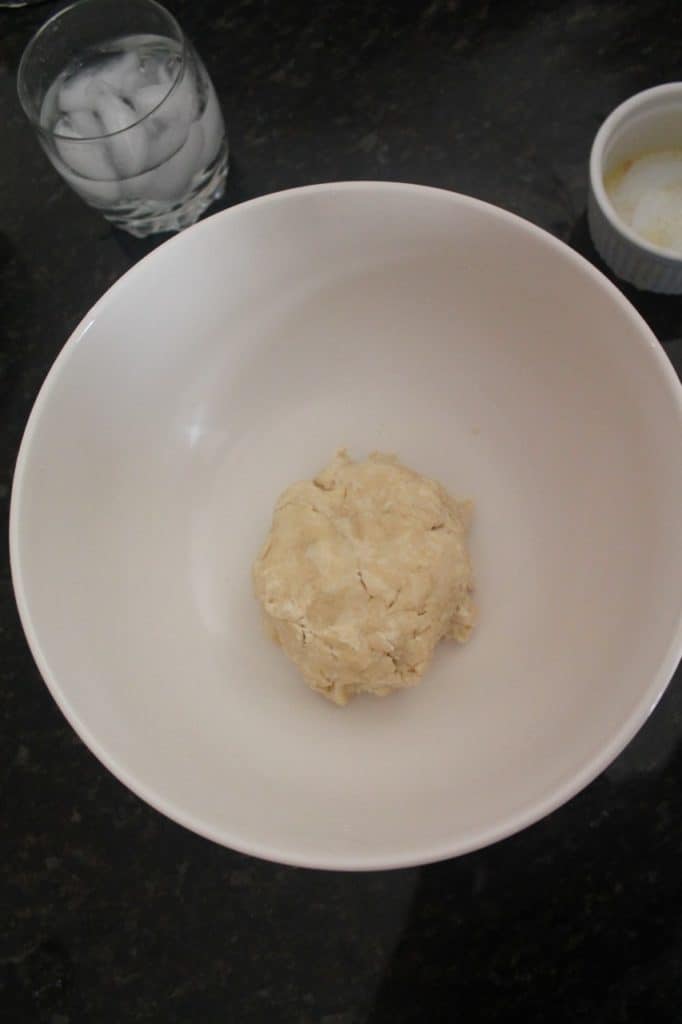 add water and form dough for gujiya