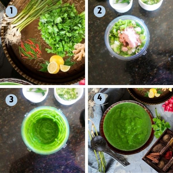 Indian Green Chutney | Hare Lehsun Ki Chutney - Living Smart And Healthy