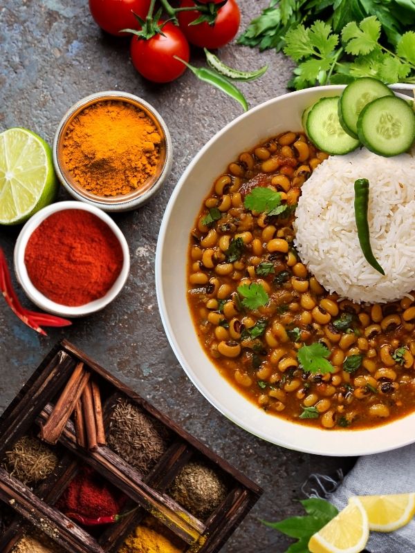 Indian Black-eyed peas curry