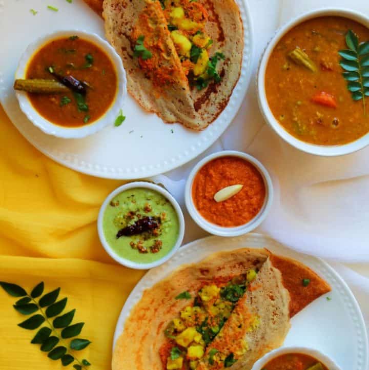 Instant Quinoa Mysore Masala Dosa (With Red Chutney) Living Smart And