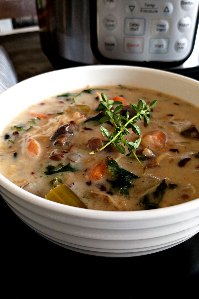 Instant Pot Chicken Wild Rice Soup