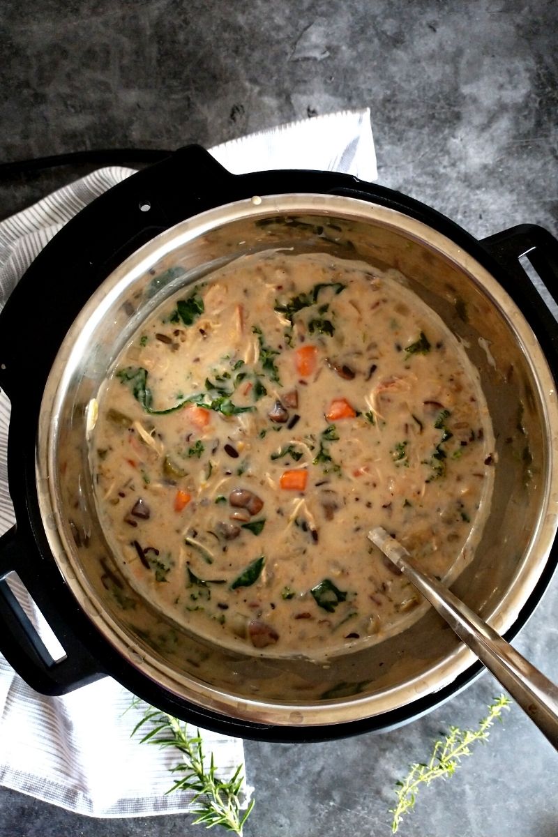 Instant Pot Chicken Wild Rice Soup