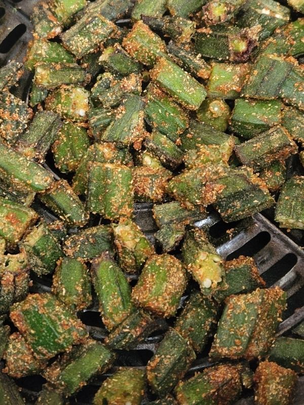 air fryer frozen bhindi