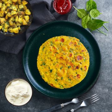 Tofu Palak Paratha