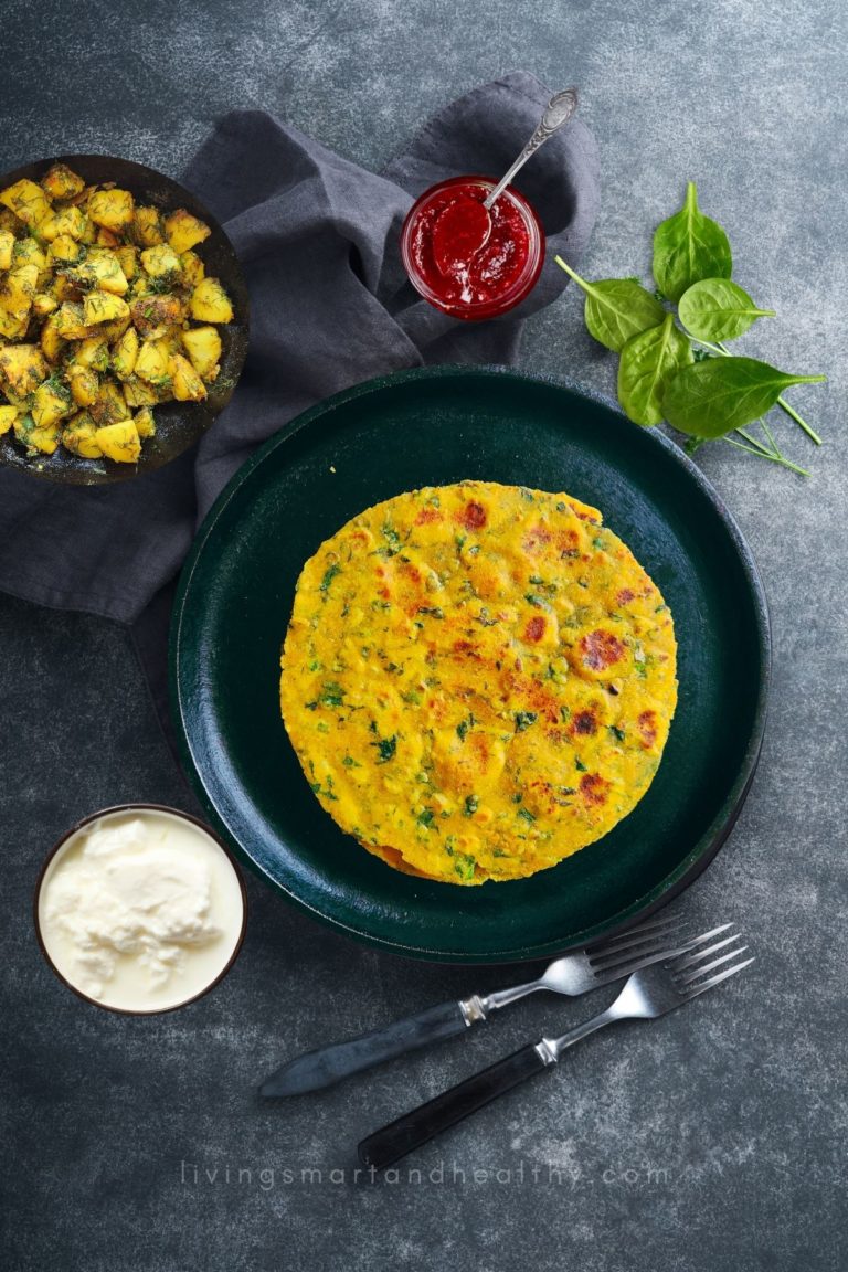 Tofu Palak Paratha