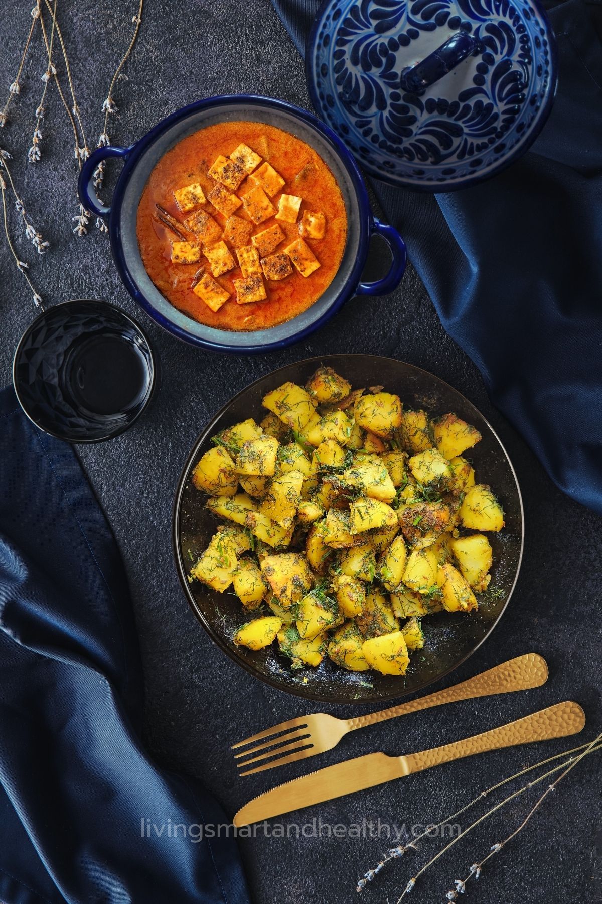 aloo suva indian fried dill potatoes