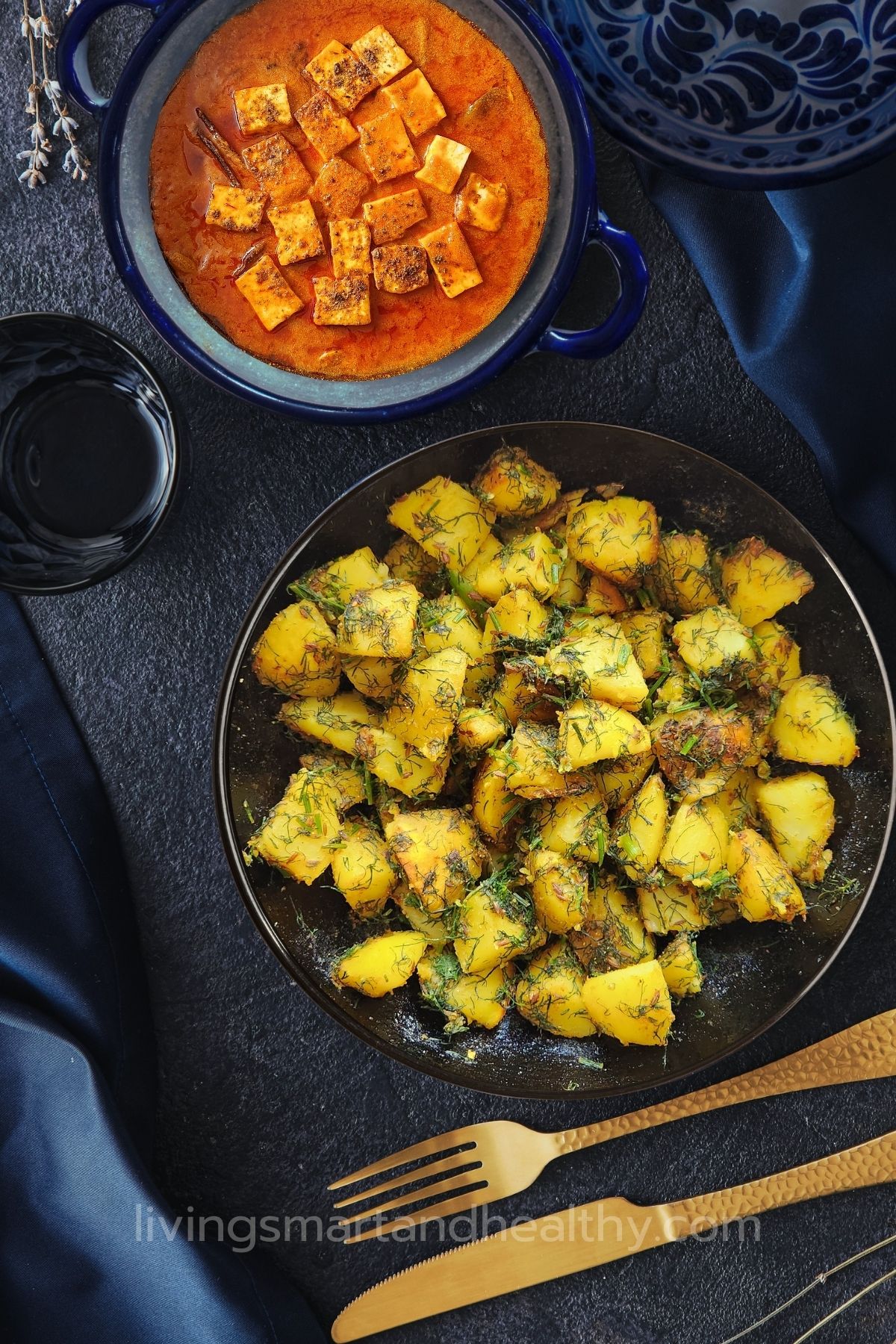 aloo suva indian fried dill potatoes