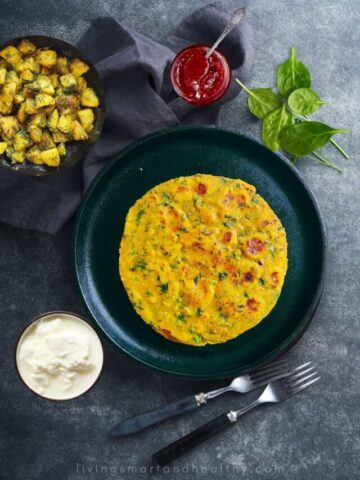 Tofu Palak Paratha