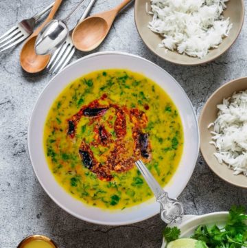 instant pot spinach dal