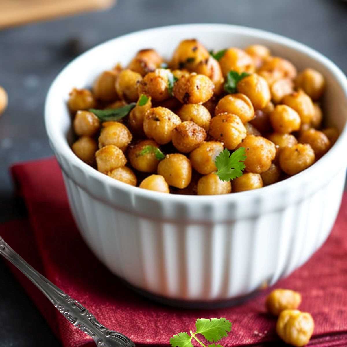 crispy air fryer chickpeas