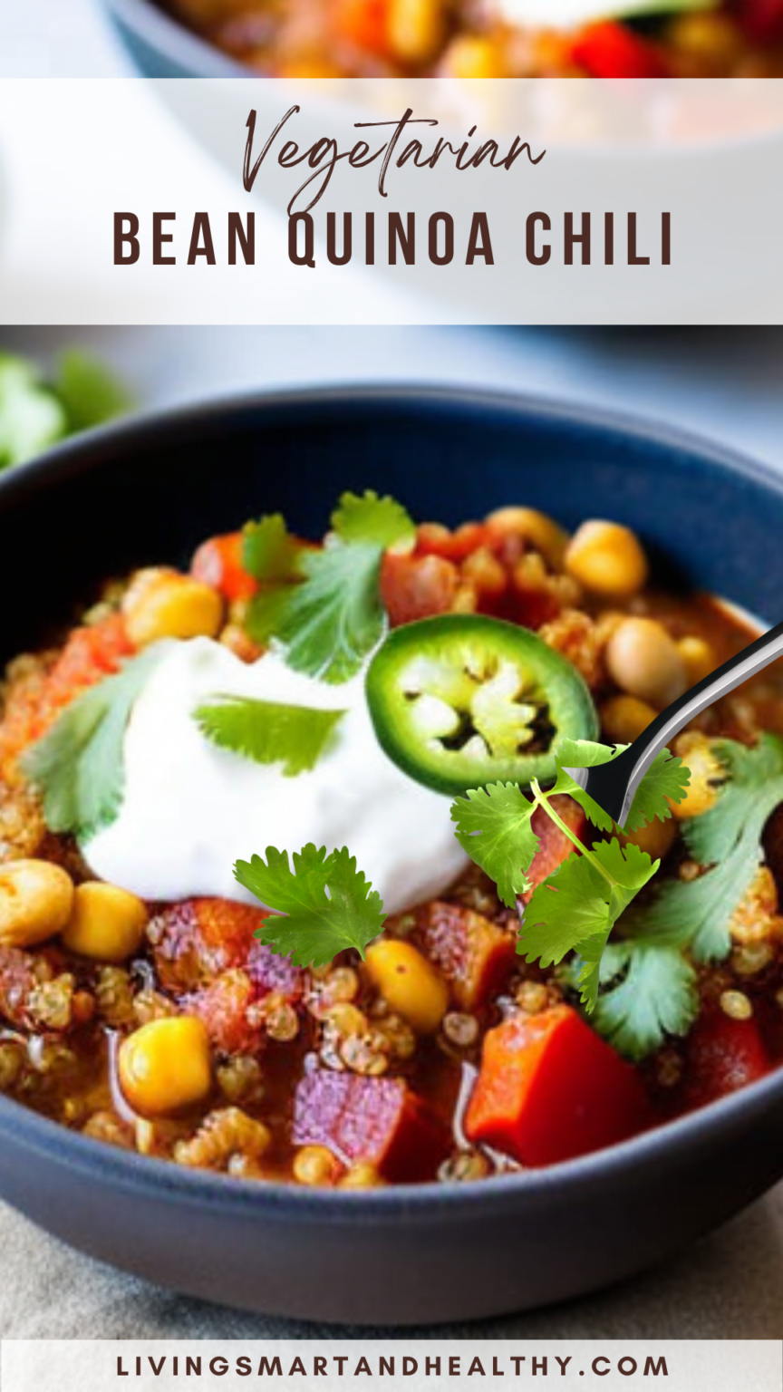 Best Vegetarian Bean Quinoa Chili - Living Smart And Healthy