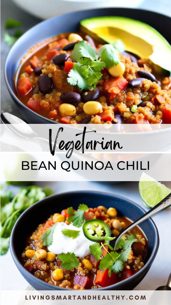 Best Vegetarian Bean Quinoa Chili - Living Smart And Healthy