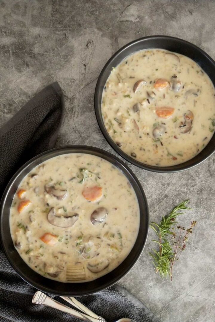 Creamy Wild Rice Mushroom Soup Instant Pot & Stovetop Living Smart And Healthy