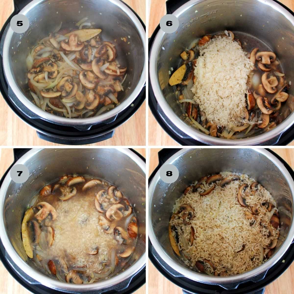 mushrooms rice recipe

