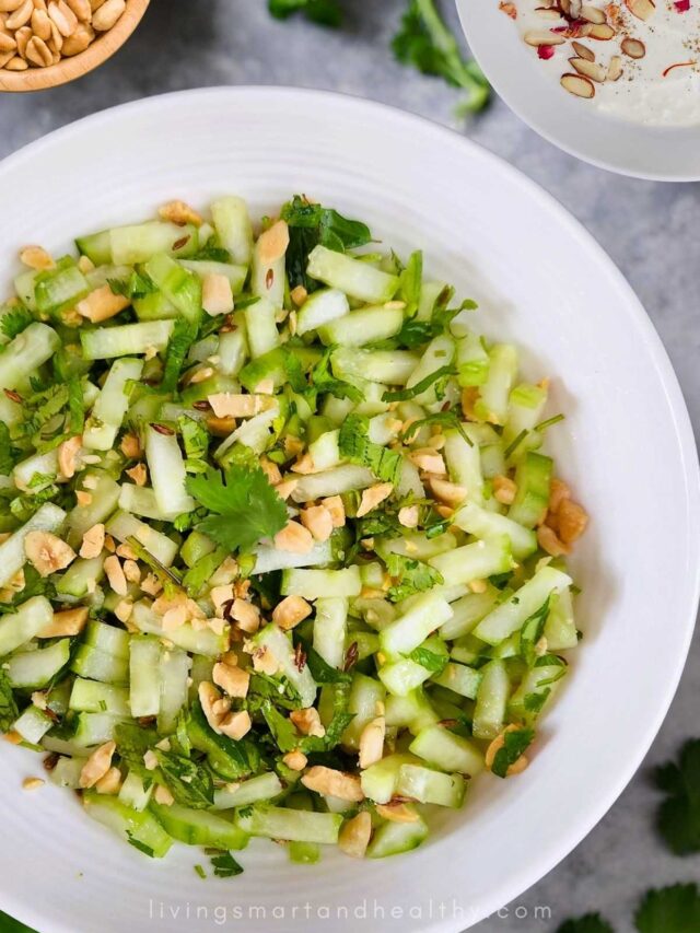 Maharashtrian Khamang Kakdi [Indian Cucumber Salad Recipe]