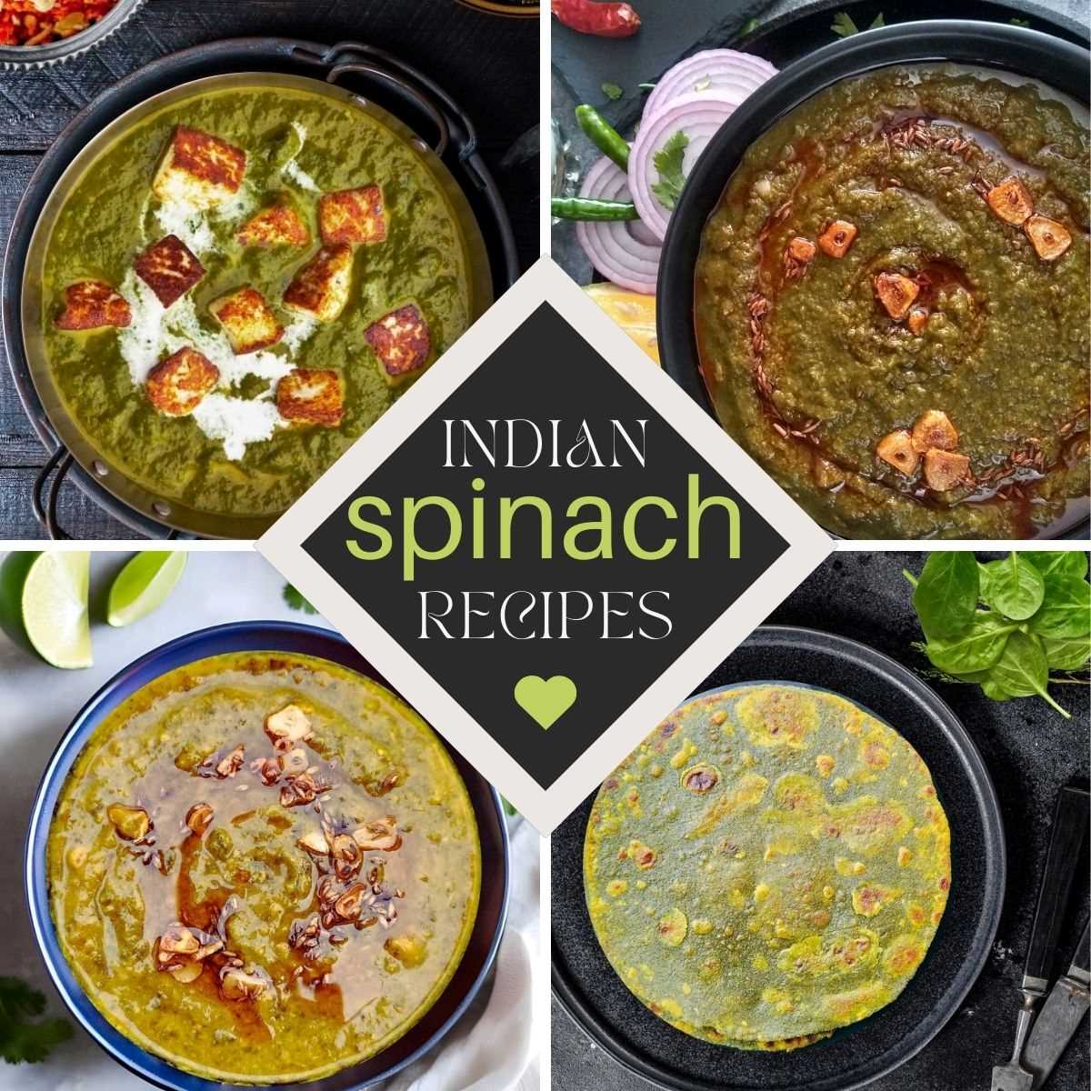 indian dishes with spinach
