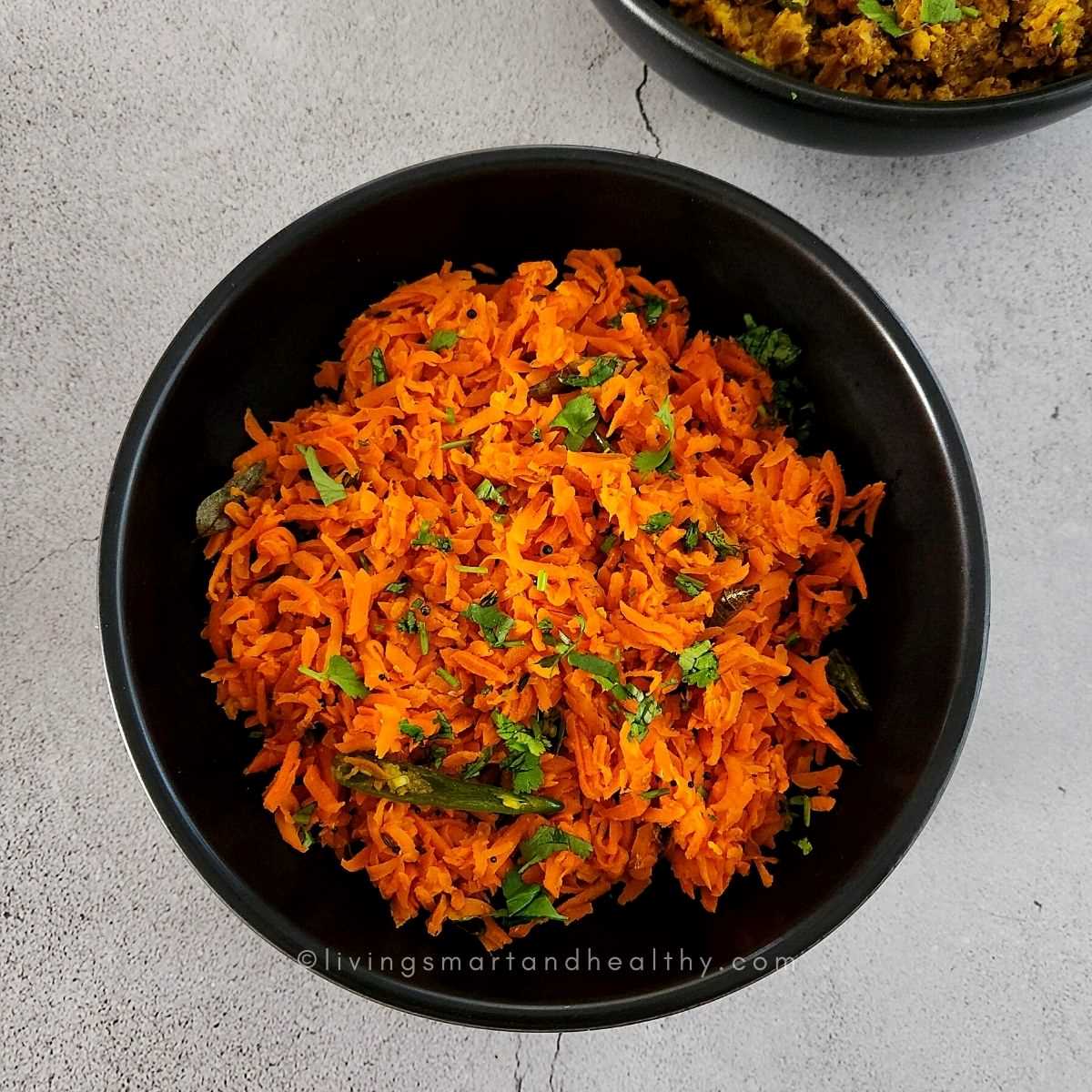 Indian Carrot Stir Fry Recipe | Gajar No Sambharo - Living Smart And