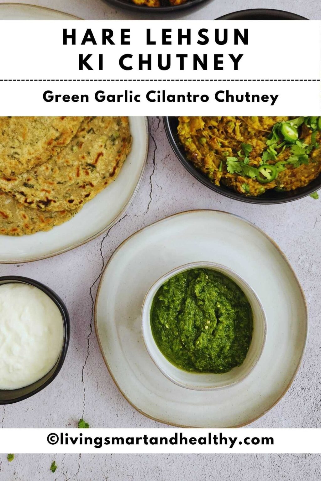 Indian Green Chutney Hare Lehsun Ki Chutney Living Smart And Healthy