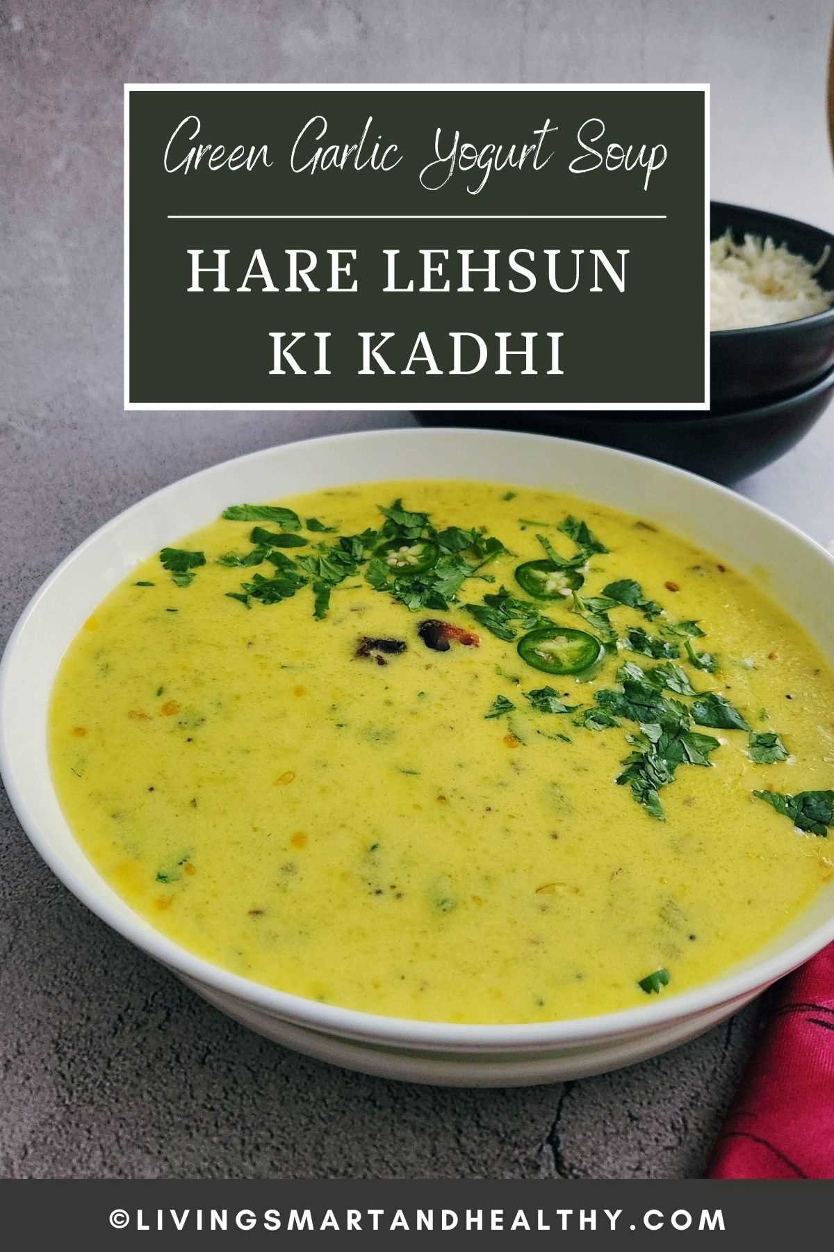 kadhi with green garlic