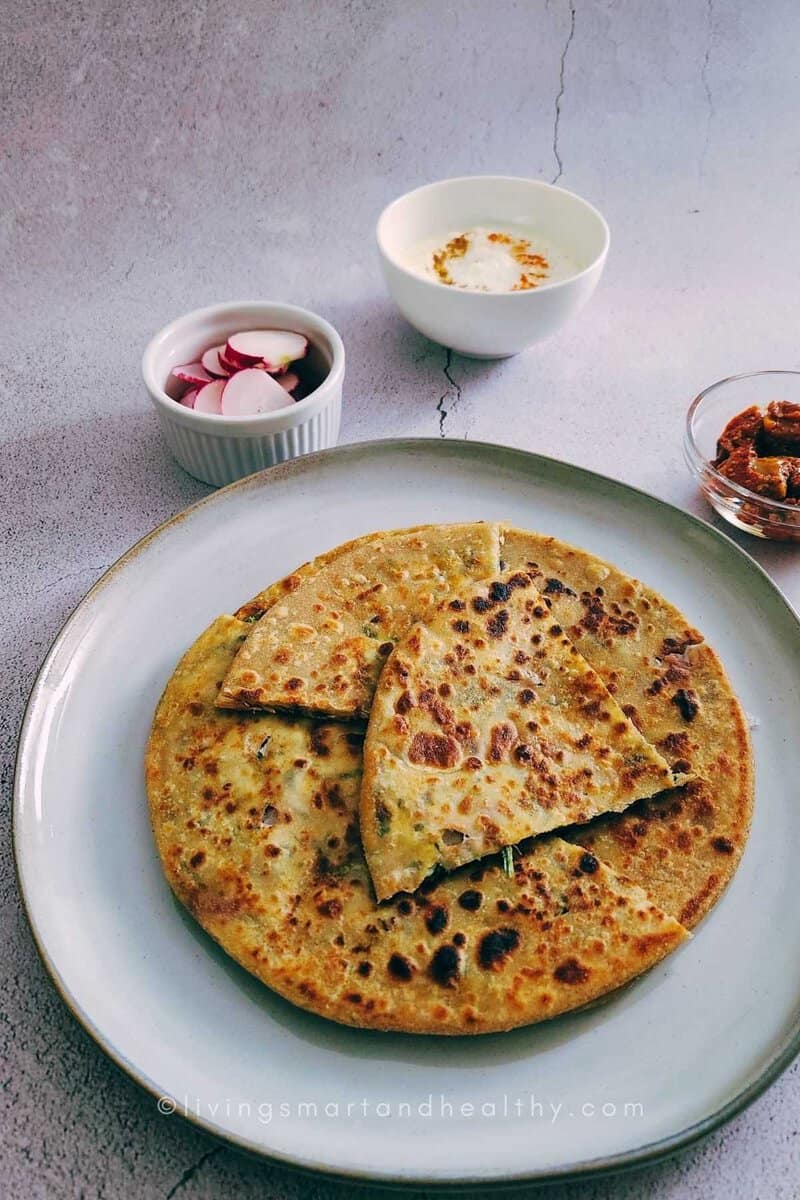 how to make palak paneer paratha