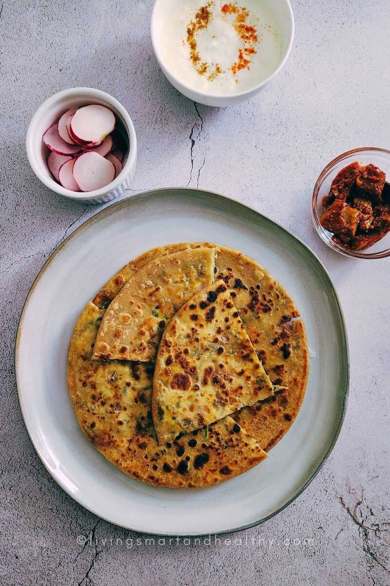 palak paneer paratha recipe