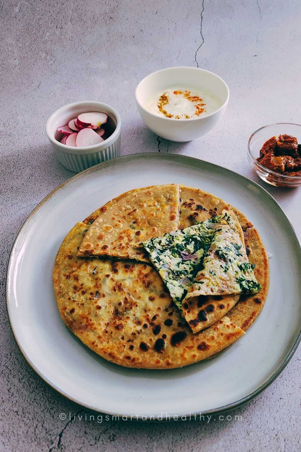 palak paneer paratha recipe
