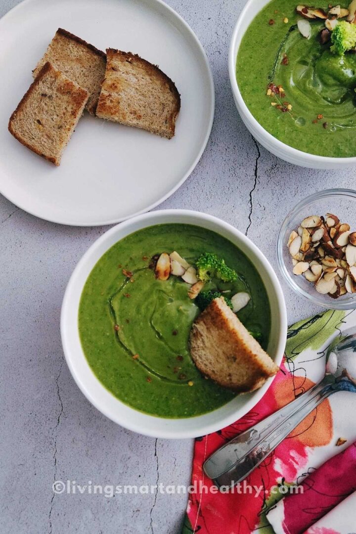 Vegan Broccoli Soup Cream of Broccoli Soup Vegan Living Smart And