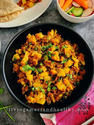 soya granules cauliflower peas curry