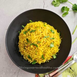 rice with turmeric powder
