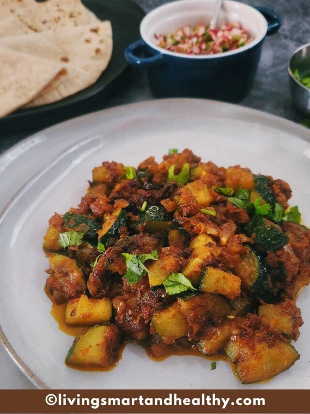 Quick Zucchini Sabzi Using Homemade Bhuna Masala | Indian Zucchini Recipes