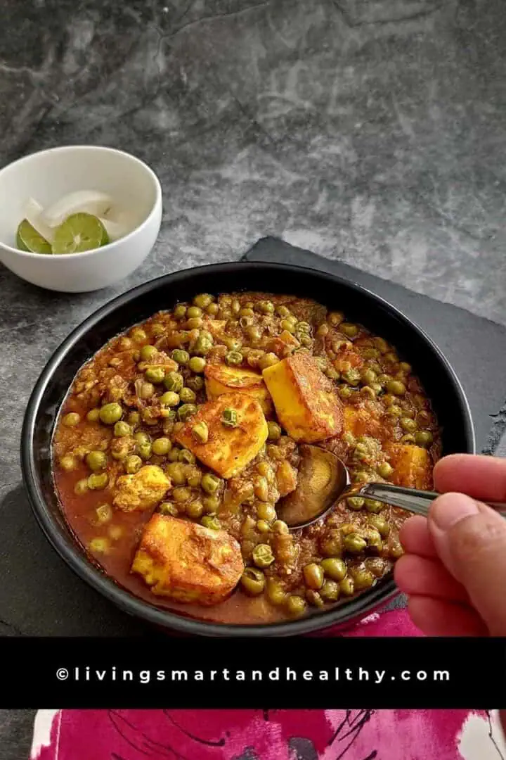 recipes of matar paneer