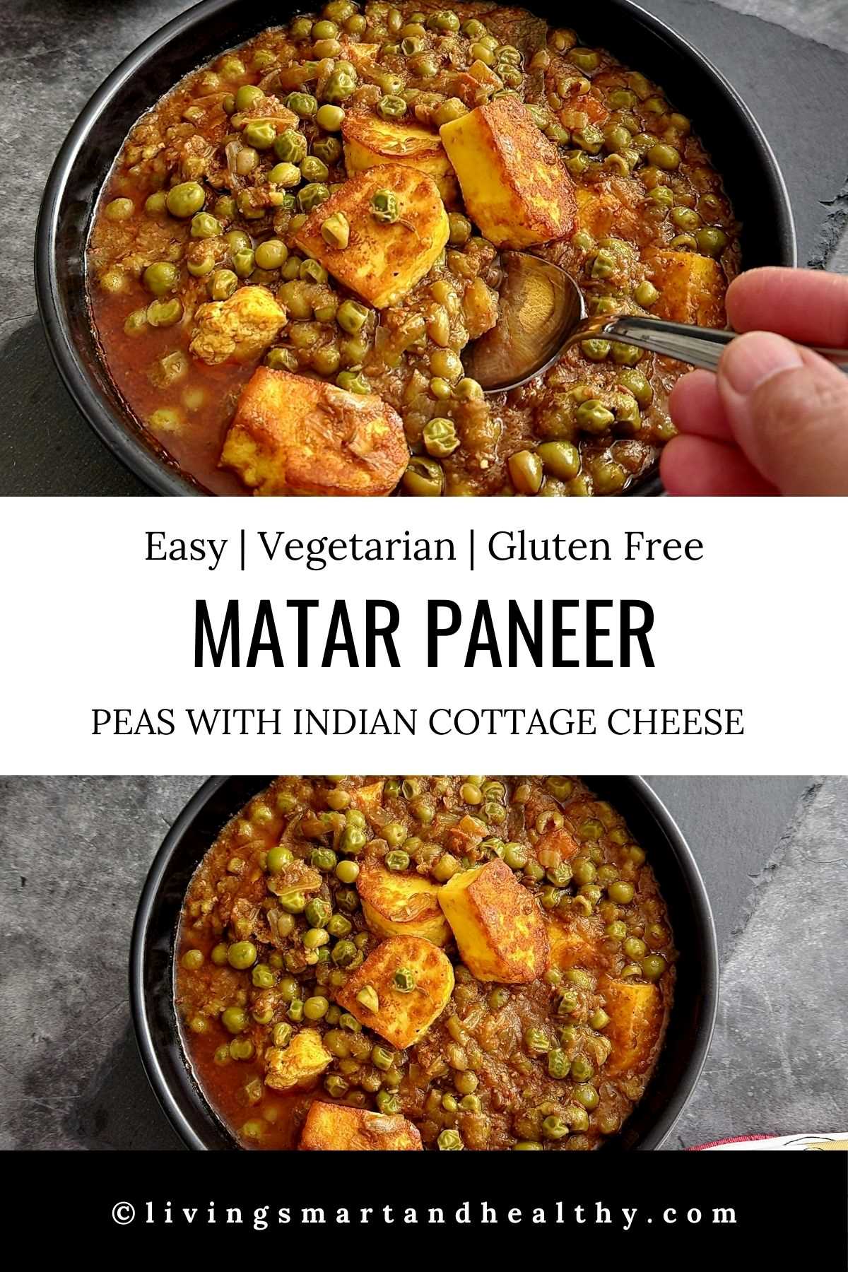 recipe for mutter paneer