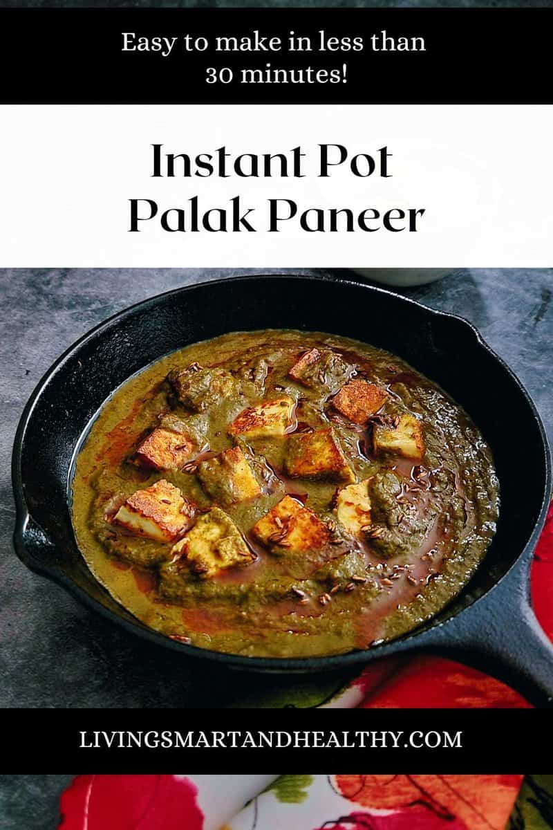 saag paneer instant pot