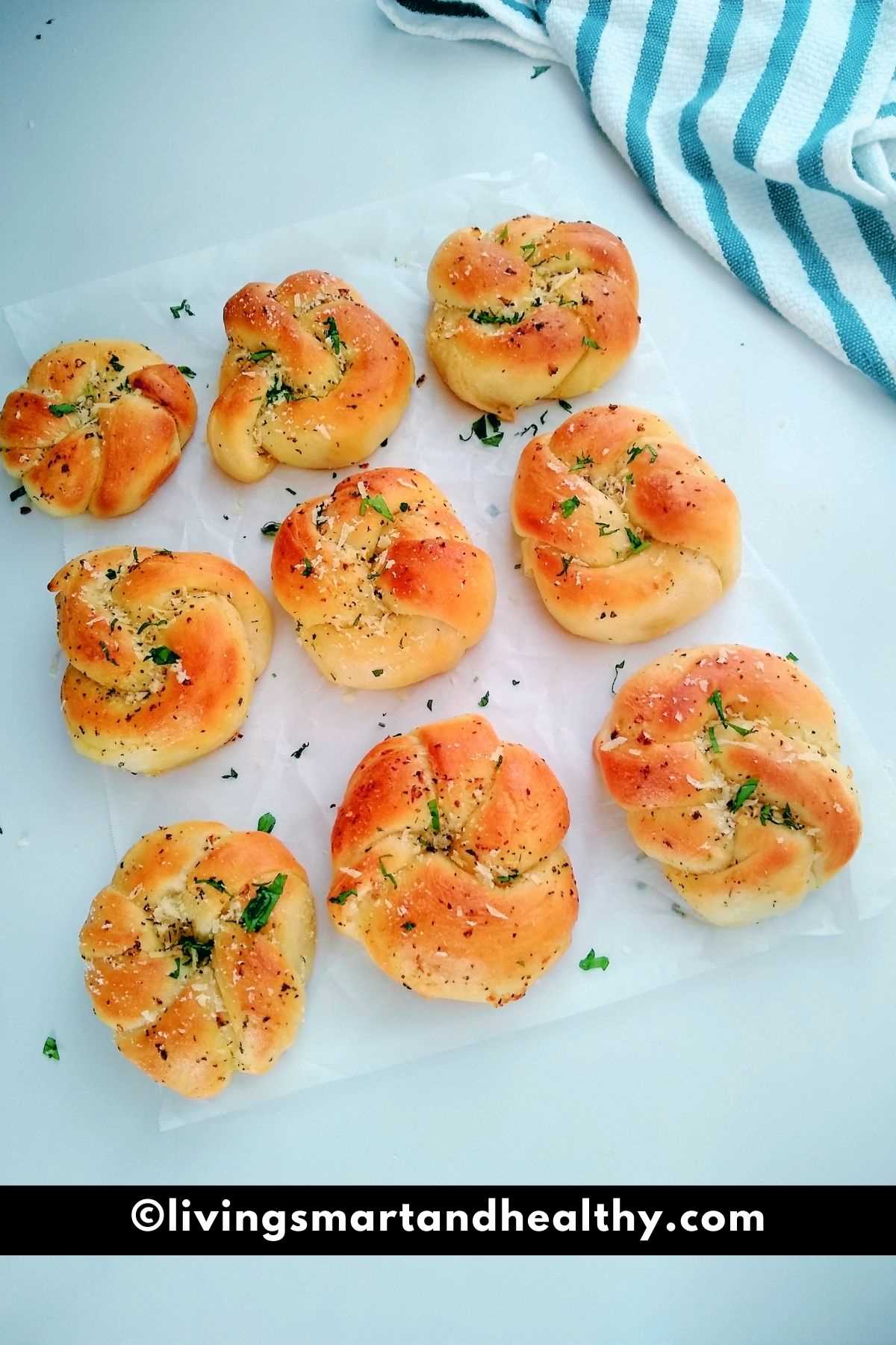 garlic knots are extra soft and fluffy
