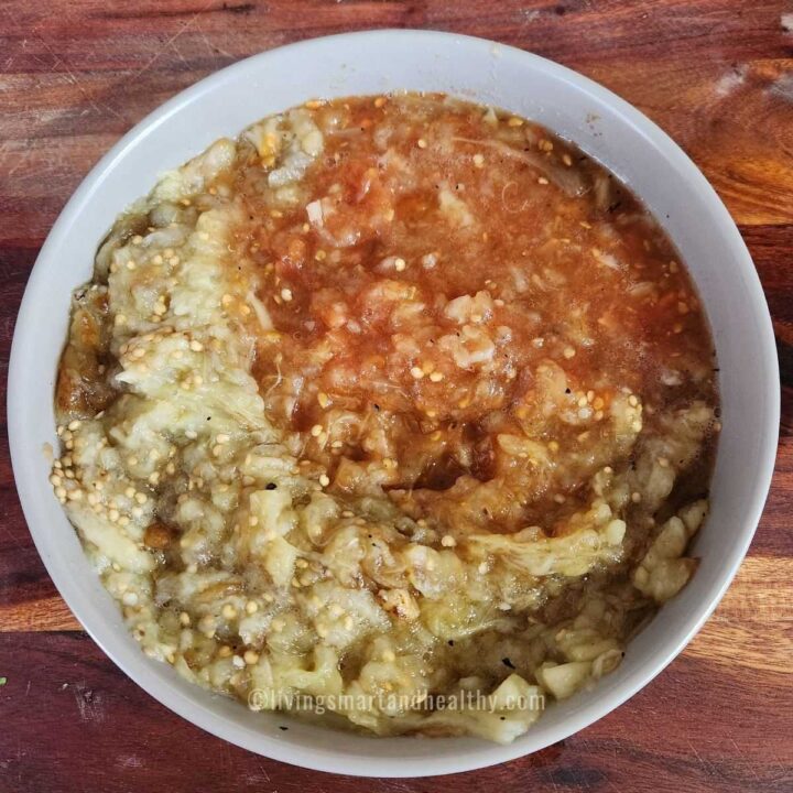 mash the veggies for chokha