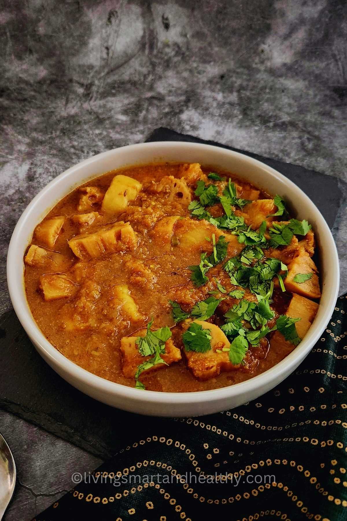 lotus roots potato curry