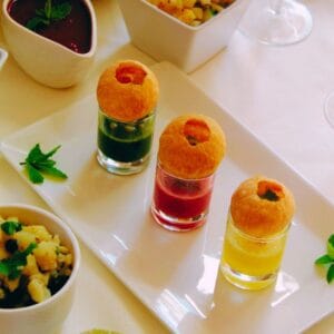 3 flavored pani puri for holi party