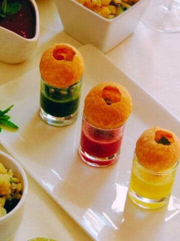 3 flavored pani puri for holi party