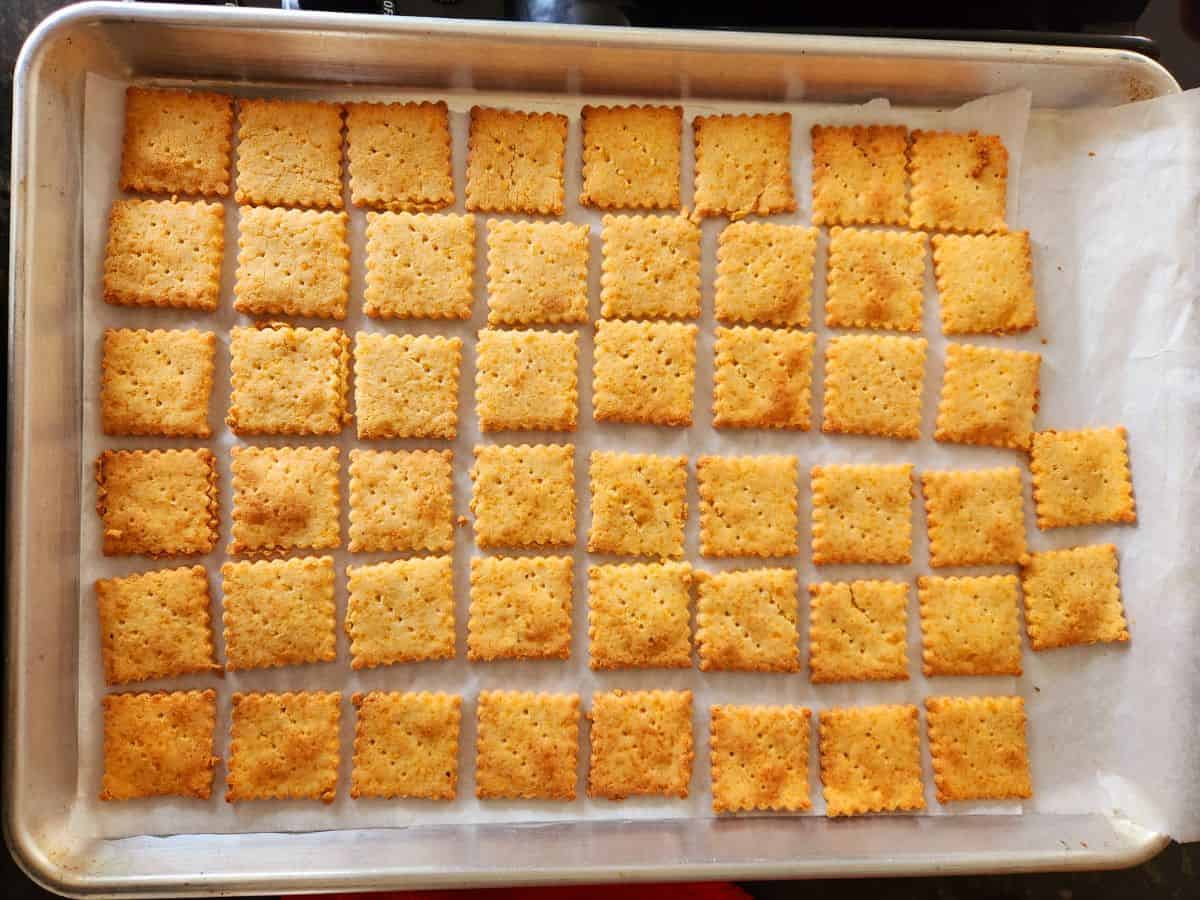 cool the keto crackers on a wire rack