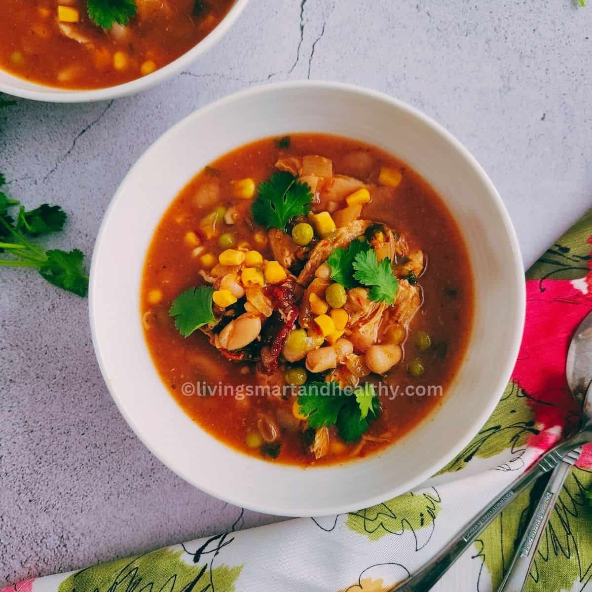 spicy chicken soup made in instant pot