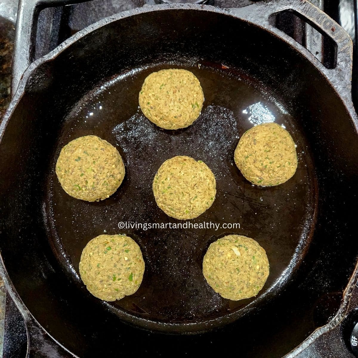 Pan-frying veg galouti kabab patties in ghee