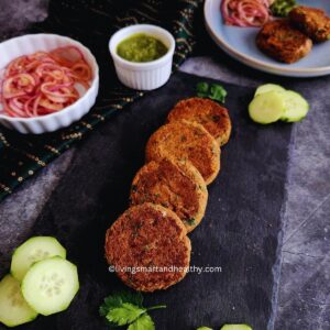 healthy kala chana tikki made with black chickpeas