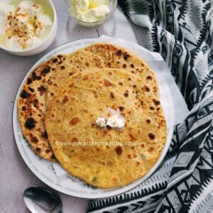 crispy punjabi aloo paratha straight from tawa